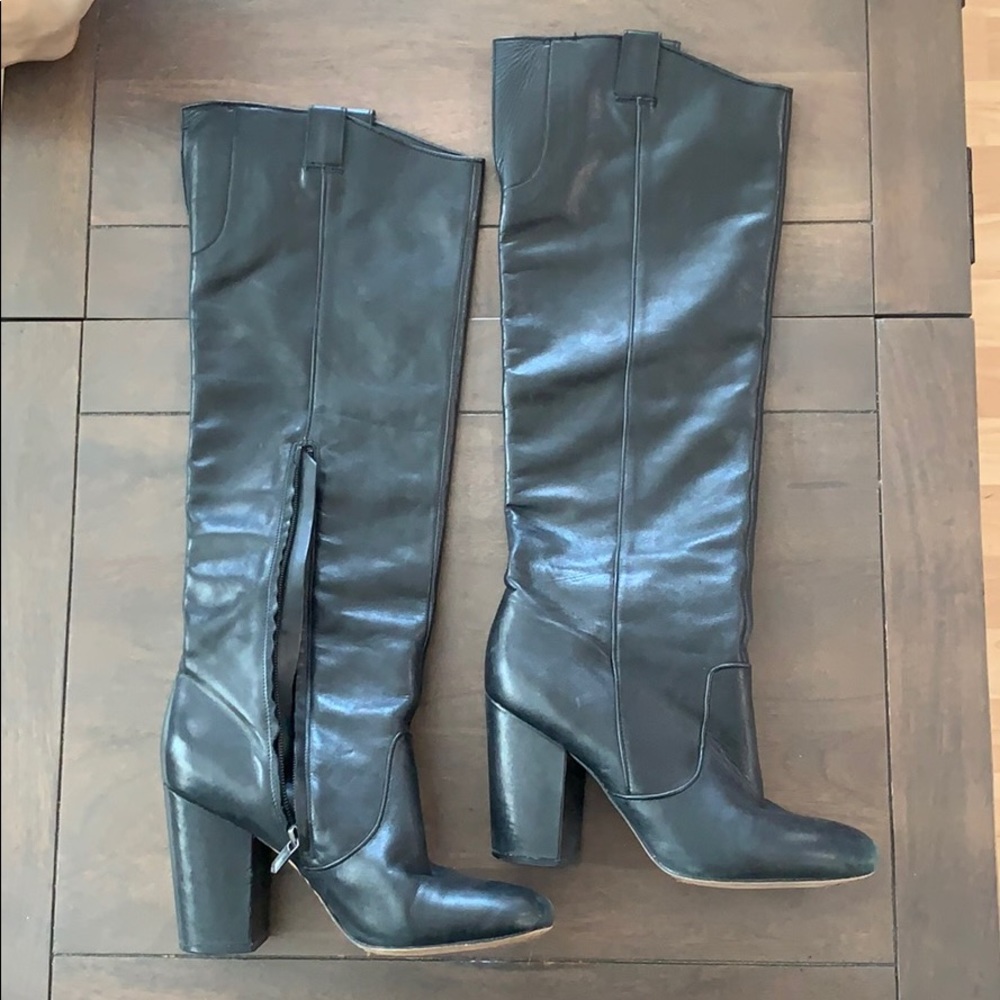 Black Sam Edelman heel boots knee high size 7.5